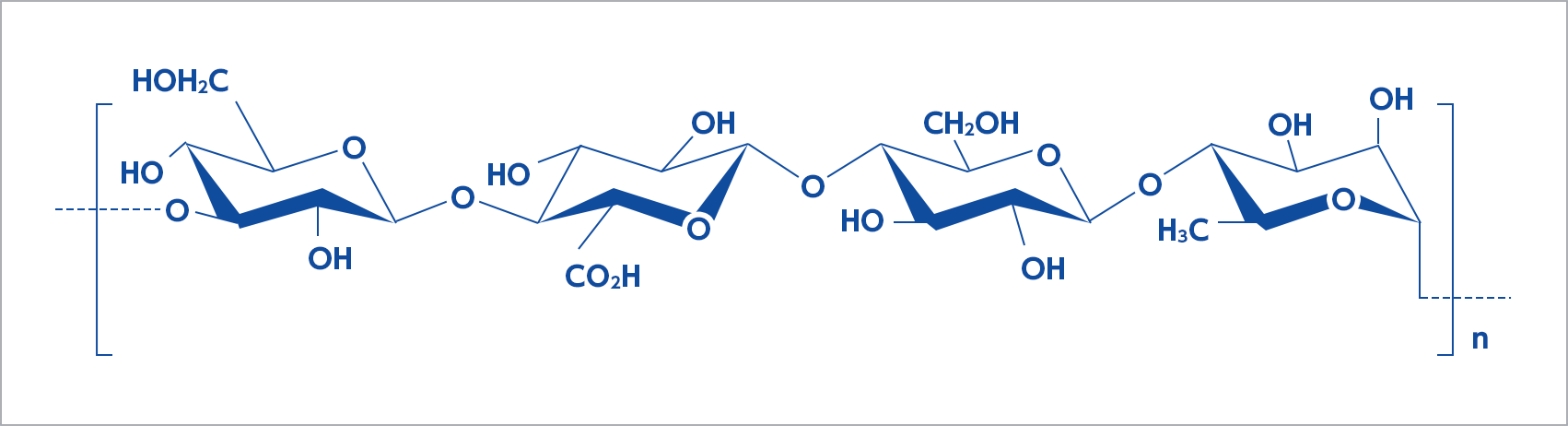 ローアシル型（脱アシル型）ジェランガムの構造